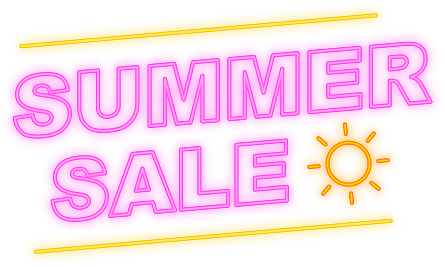 summer sale neon signboard banner